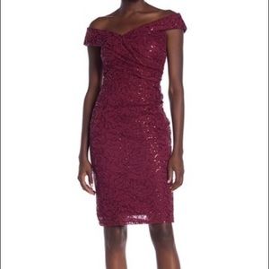 NWT Marina Sequin Sheath Formal Dress
